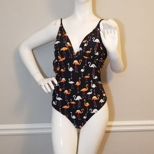 *Cupshe* One piece swimsuit in flamingo print